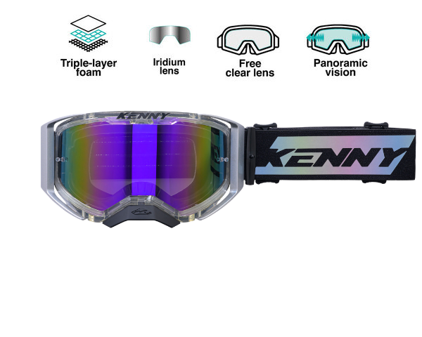 Kenny EVO 2 Crossbril Clear Silver