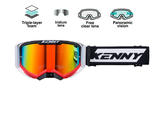 Kenny EVO 2 Crossbril Red White