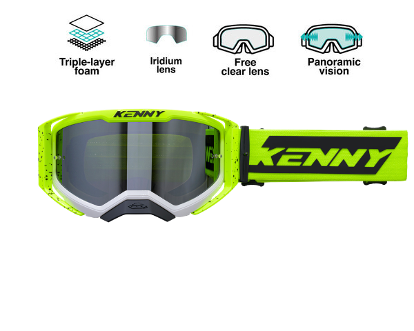 Kenny EVO 2 Crossbril Yellow White Splash