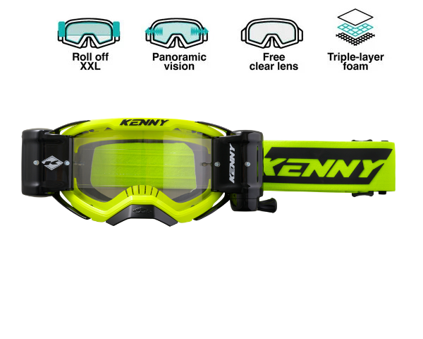 Kenny Performance Crossbril Roll-Off Neon Yellow