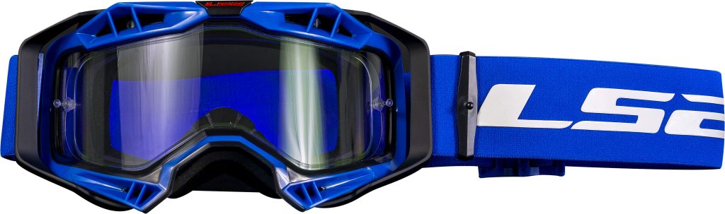 LS2 Aura Enduro Black Blue Clear Lens crossbril
