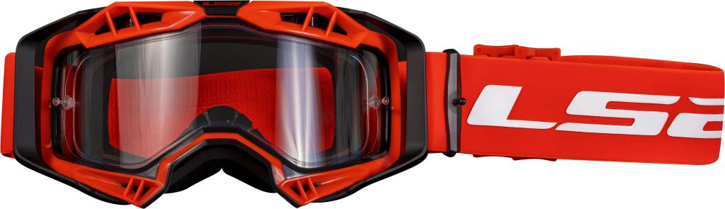 LS2 Aura Enduro Black Red Clear Lens crossbril