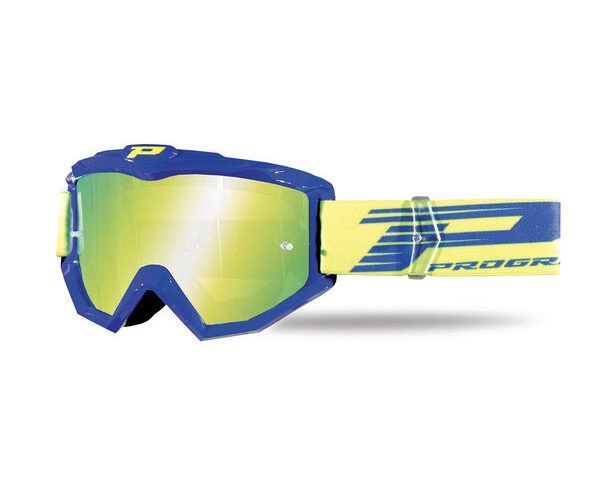 Progrip Atzaki 3201 Blue / Yellow Chrome Lens AntiScratch crossbril