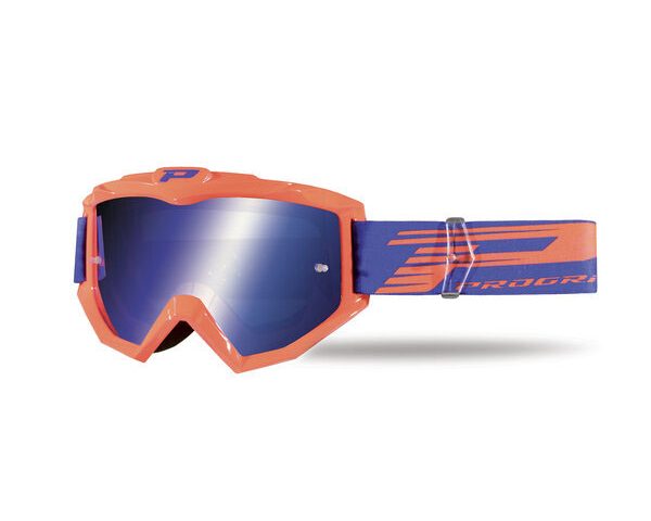 Progrip Atzaki 3201 Orange Fluo Blue Chrome Lens AntiScratch Crossbril
