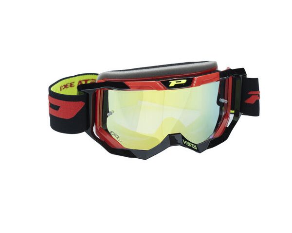 Progrip Vista 3303 Black Red Yellow Chrome Lens NoFog AntiScratch crossbril