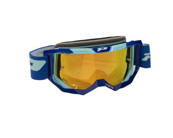 Progrip Vista 3303 Blue Turquoise Orange Chrome Lens NoFog AntiScratch crossbril