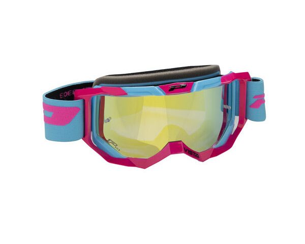 Progrip Vista 3303 Fuxia Light Blue Yellow Chrome Lens NoFog AntiScratch crossbril