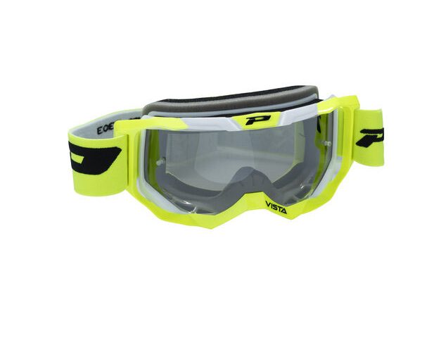 Progrip Vista 3303 Yellow Fluo White Silver Chrome Lens NoFog AntiScratch crossbril