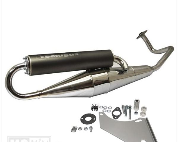 Uitlaat Tecnigas Next-R Chrome Kymco Agility / Peugeot V-Clic / GY6 4T