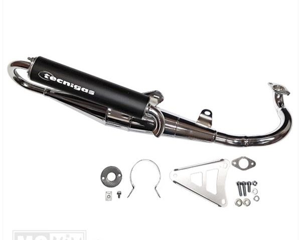 Uitlaat Tecnigas Next-R Chrome Minarelli Horizontaal (Yamaha Aerox / Neo's / Jog)